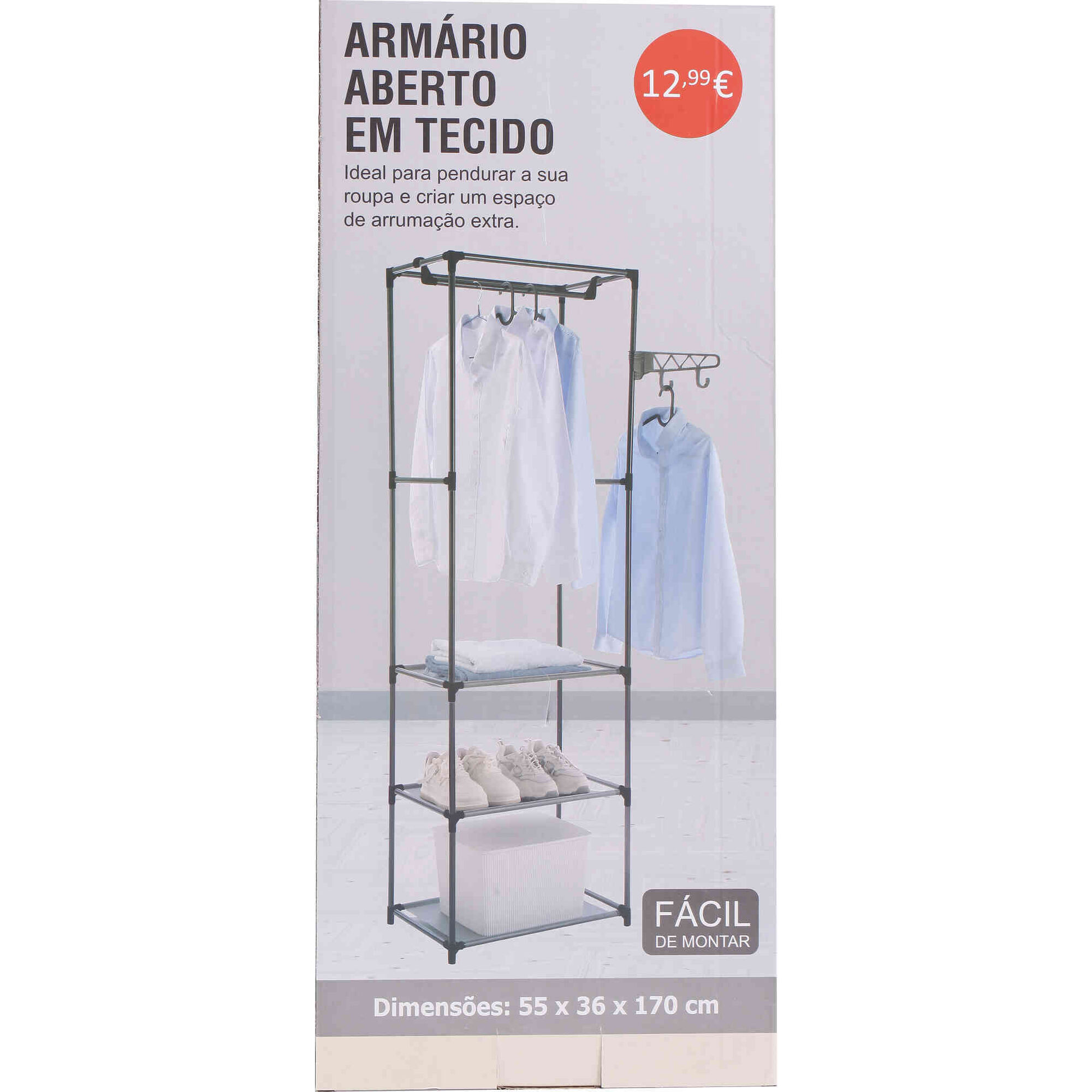 Arm&aacute;rio Aberto em Tecido Bazar&atilde;o