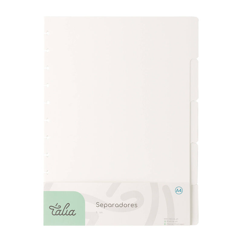 Separador A4 5 Divisórias para Caderno Smart Talia