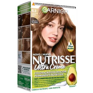 Coloração Permanente Louro Escuro Dourado 6.3 Garnier Nutrisse