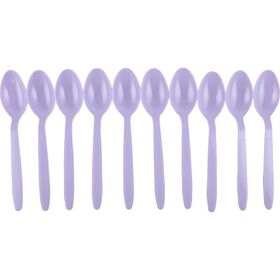 Conjunto 10 Colheres Reutiliz&aacute;veis Soft Lavanda Kasa