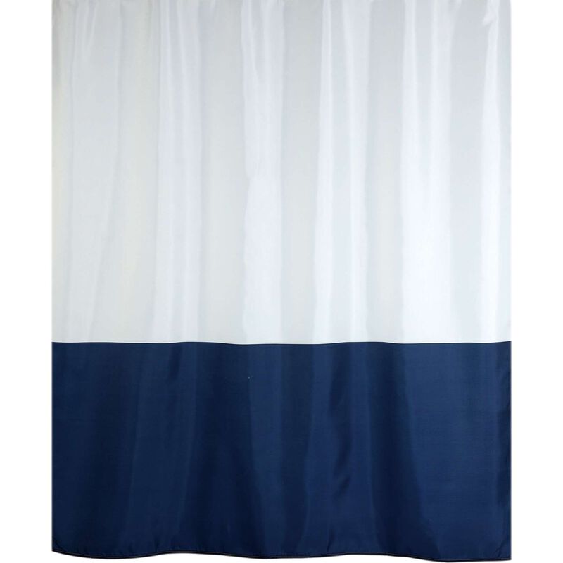 Cortina de Banho Poliéster 180x200cm Azul Kasa