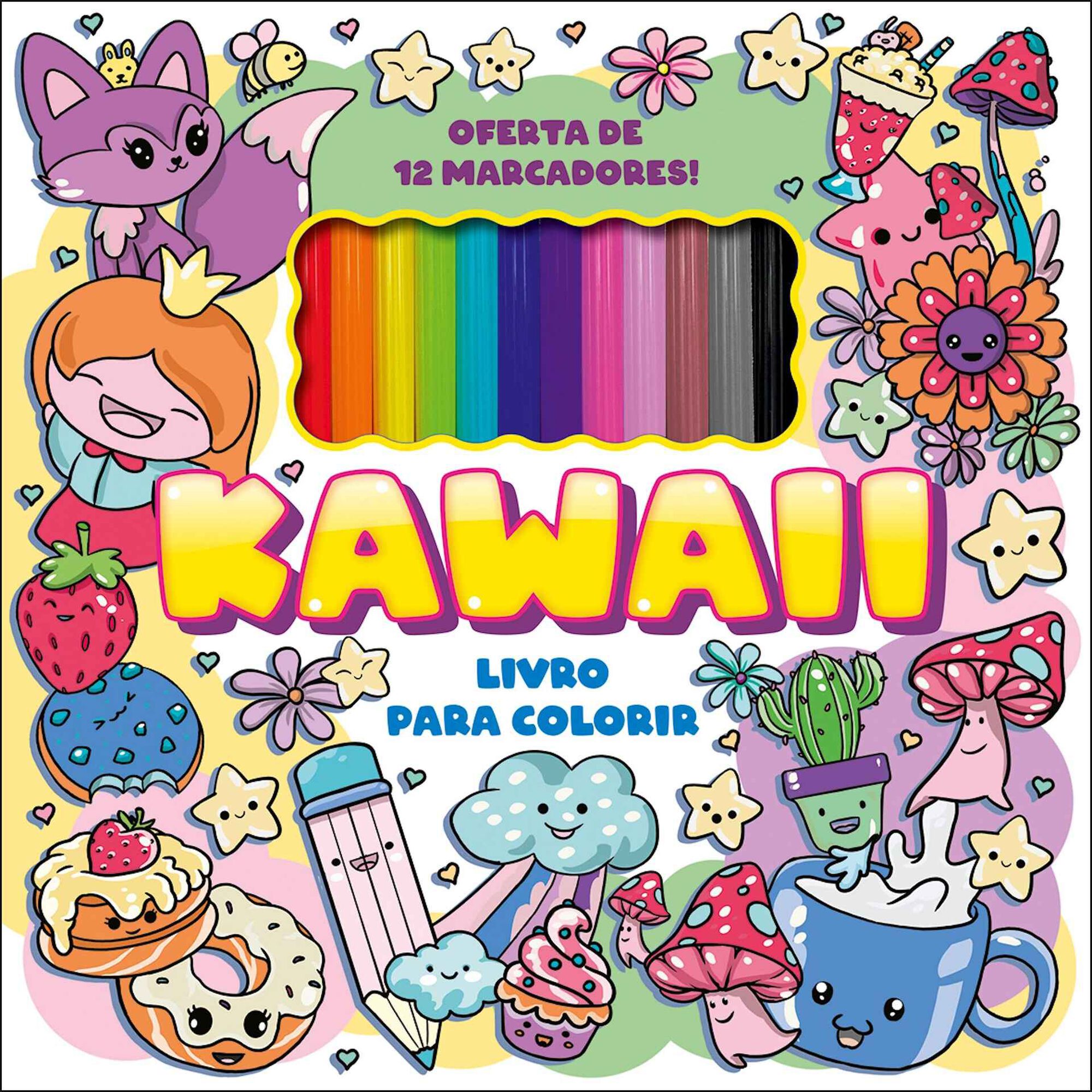 Kawaii - Livro para Colorir