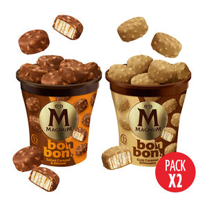 Gelado Bombom Caramelo Salgado e Double Gold Caramelo Billionaire Magnum