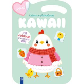 Colorir e Autocolantes Kawaii - Verde