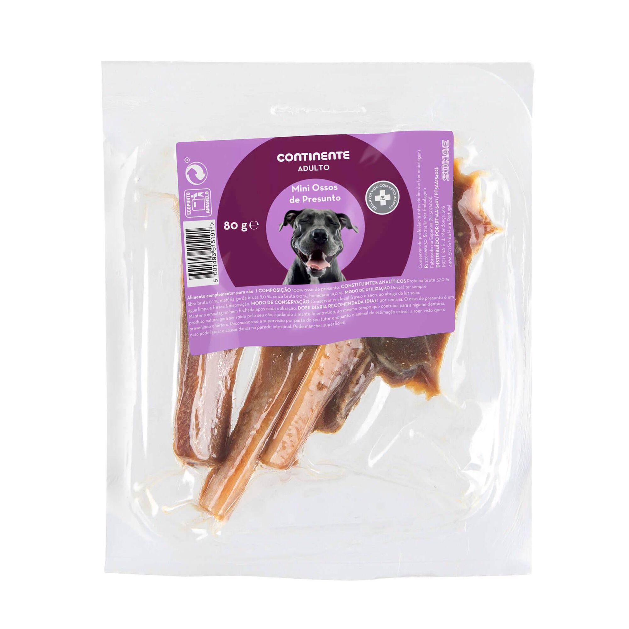 Osso para C&atilde;o Adulto Mini Dental Presunto Continente