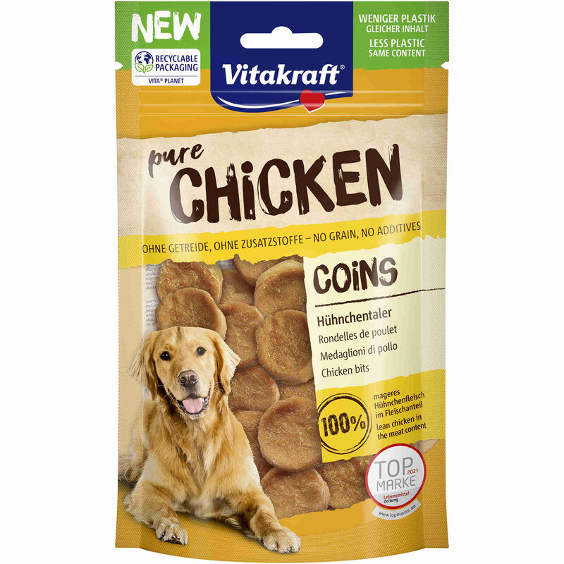 Snack para Cão Pure Meat Coins Frango Vitakraft