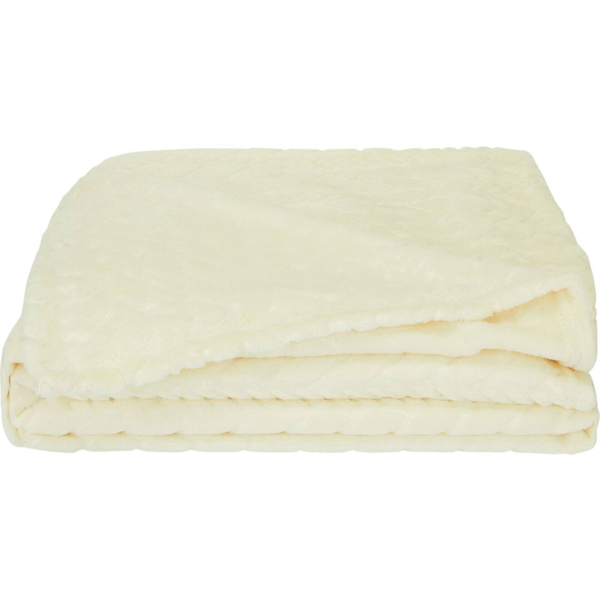 Manta Jacquard Branca 130x160cm Kasa