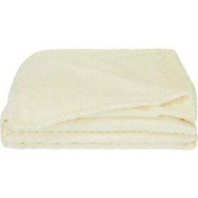 Manta Jacquard Branca 130x160cm Kasa