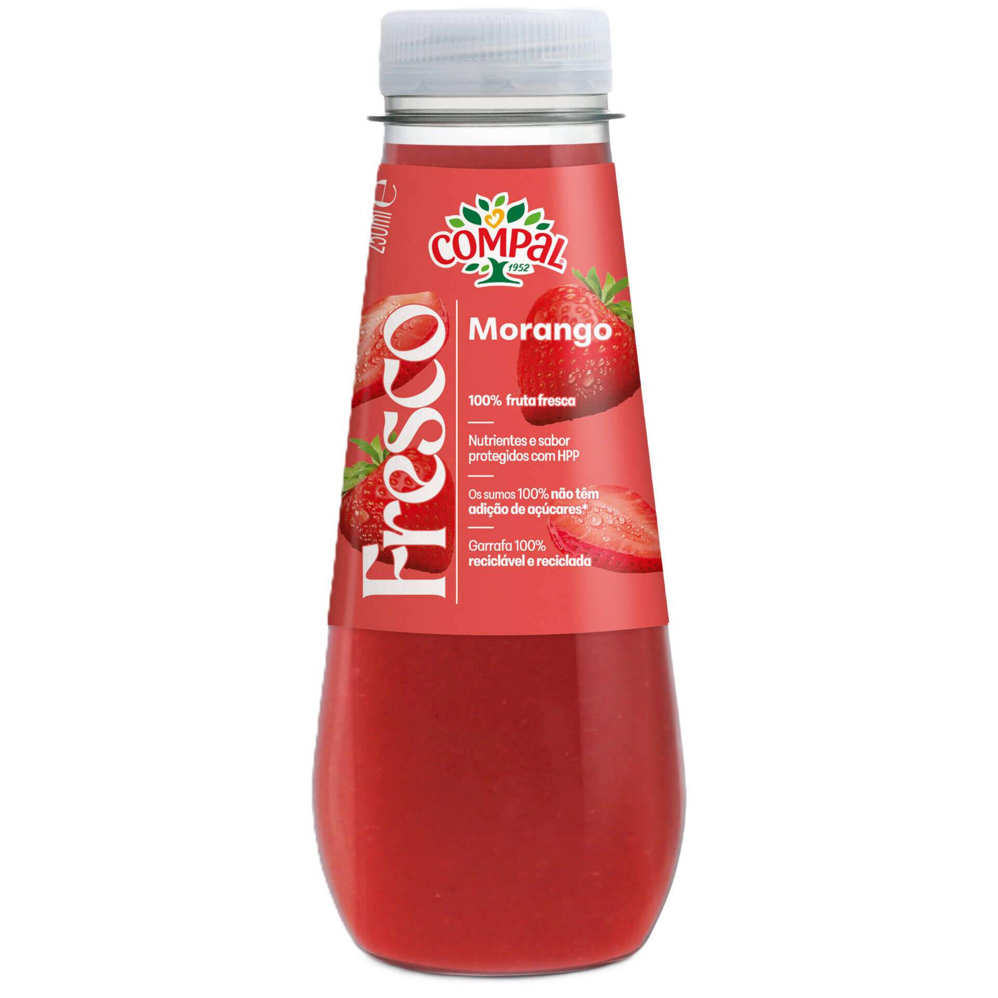 Sumo 100% Fruta Morango Compal Fresco