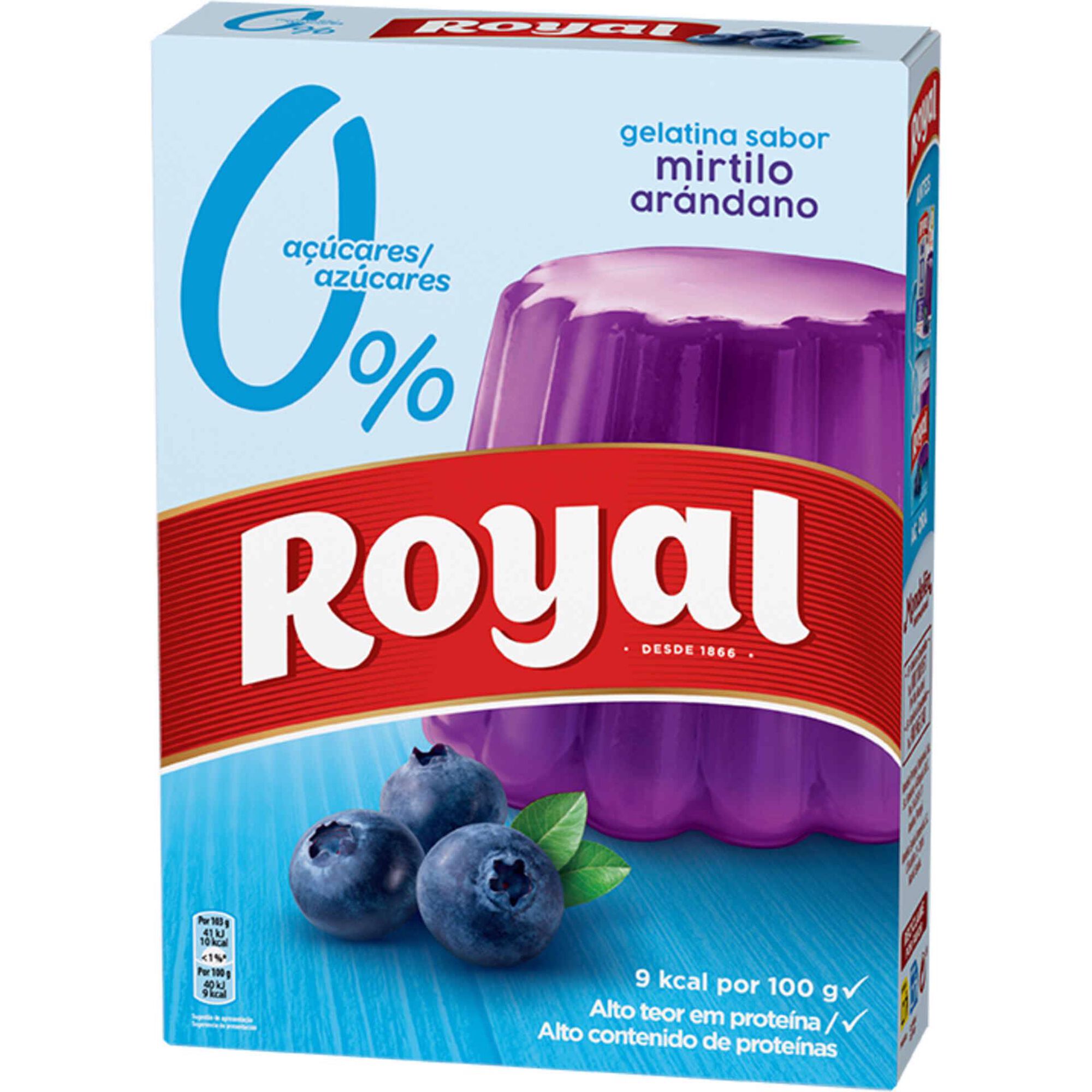 Gelatina em P&oacute; de Mirtilo Royal