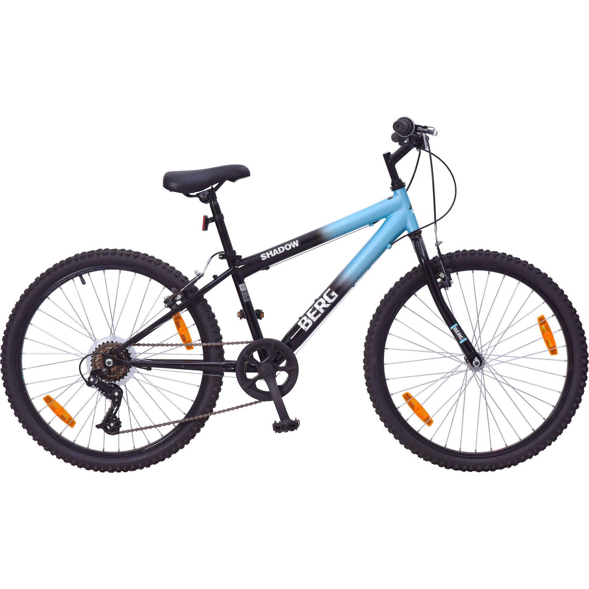 Bicicleta J&uacute;nior Shadow Roda 24'' 8-10 Anos Azul e Preta Berg