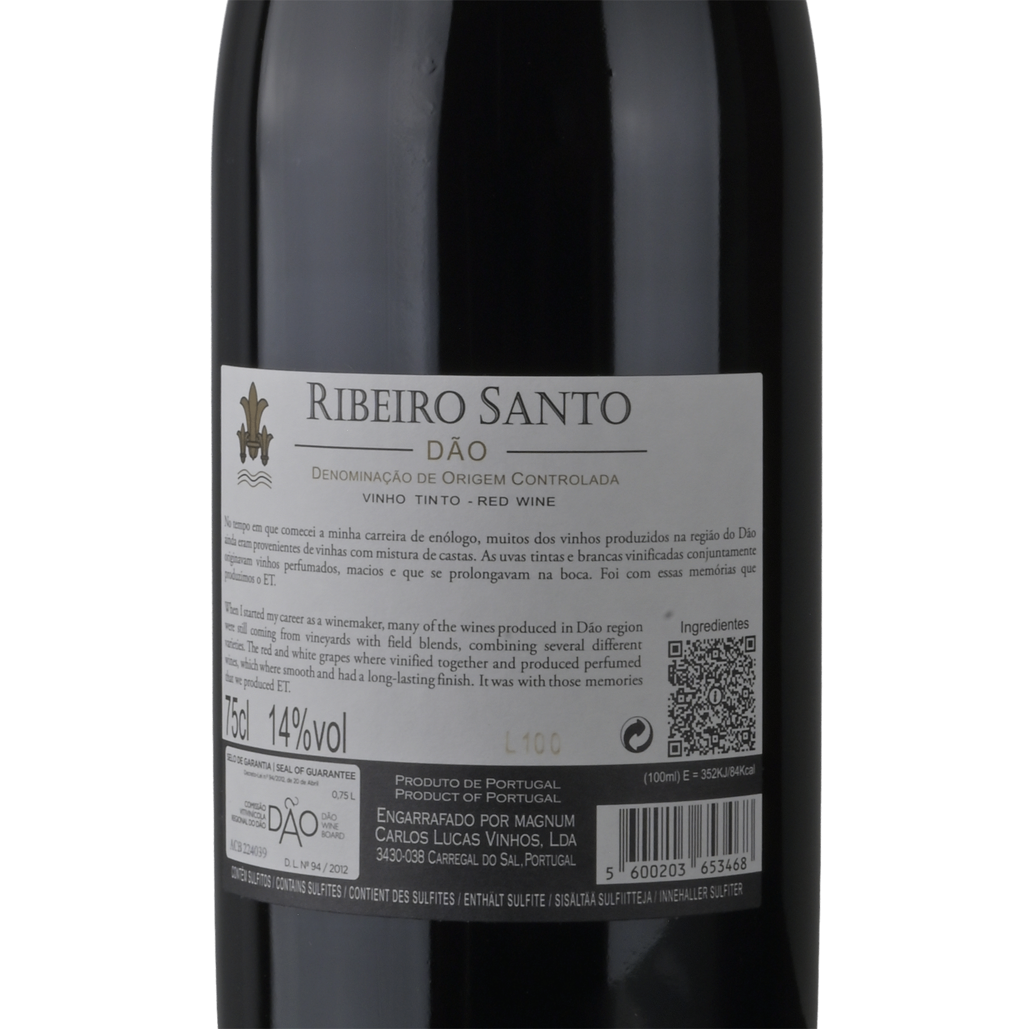 Ribeiro Santo E.T. D&atilde;o Vinho Tinto