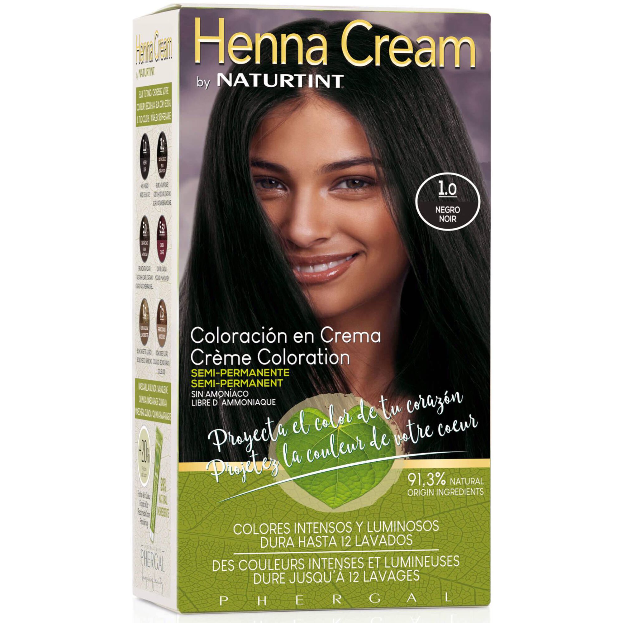 Coloração Temporária Henna Cream Preto 1.0