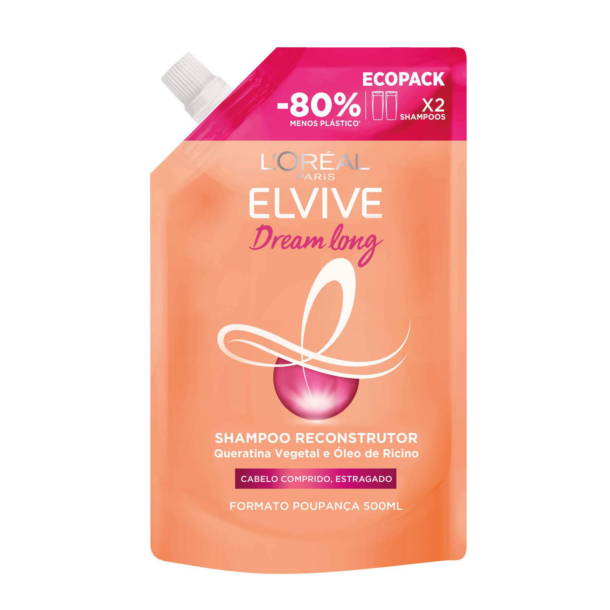Champô Elvive Eco Recarga Dream Long Elvive L'Oréal Paris emb. 500 ml