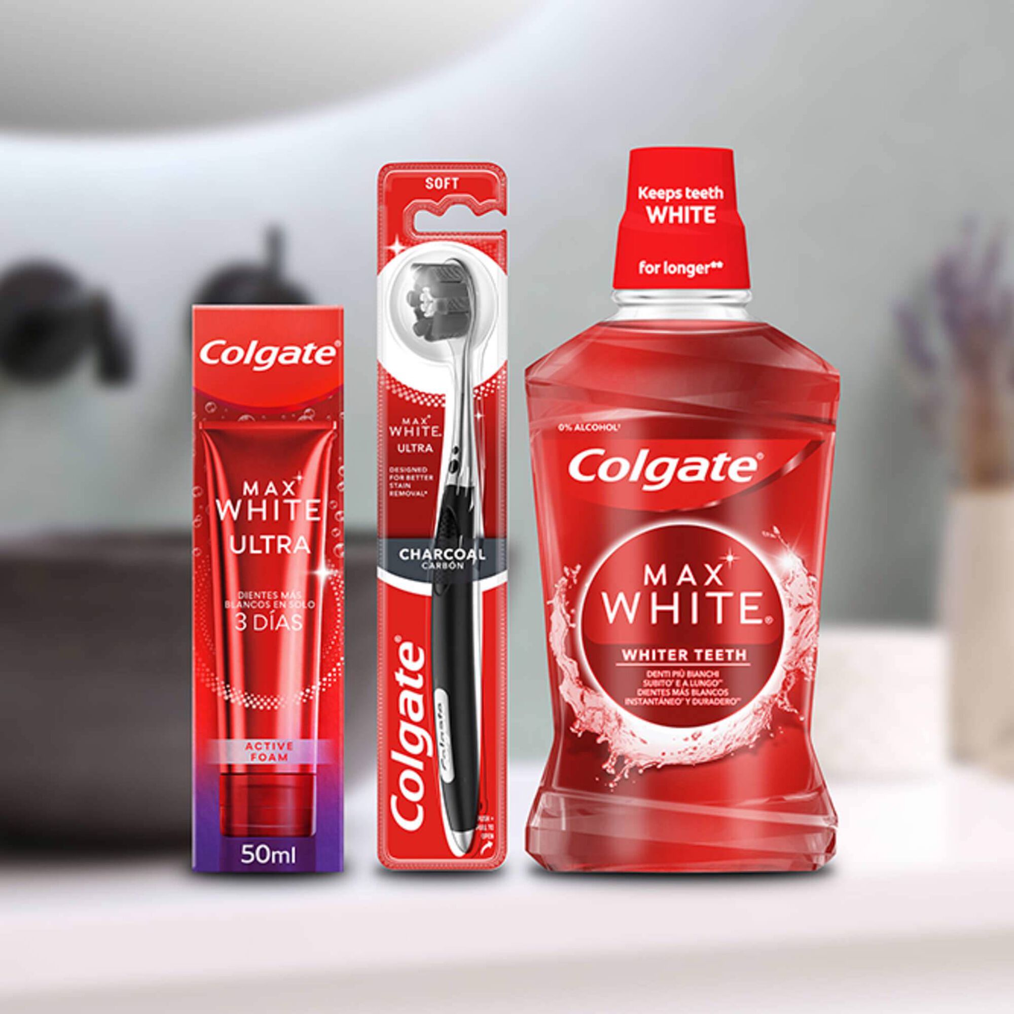 Pasta e Escova de Dentes + Elixir Bucal Max White Pasta e Escova de Dentes + Elixir Bucal Max White