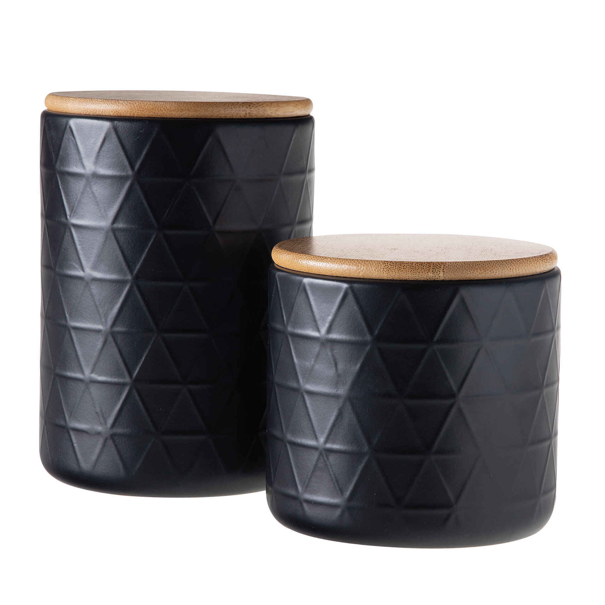 Caixa com Tampa Bambu Preta Cosy Kasa
