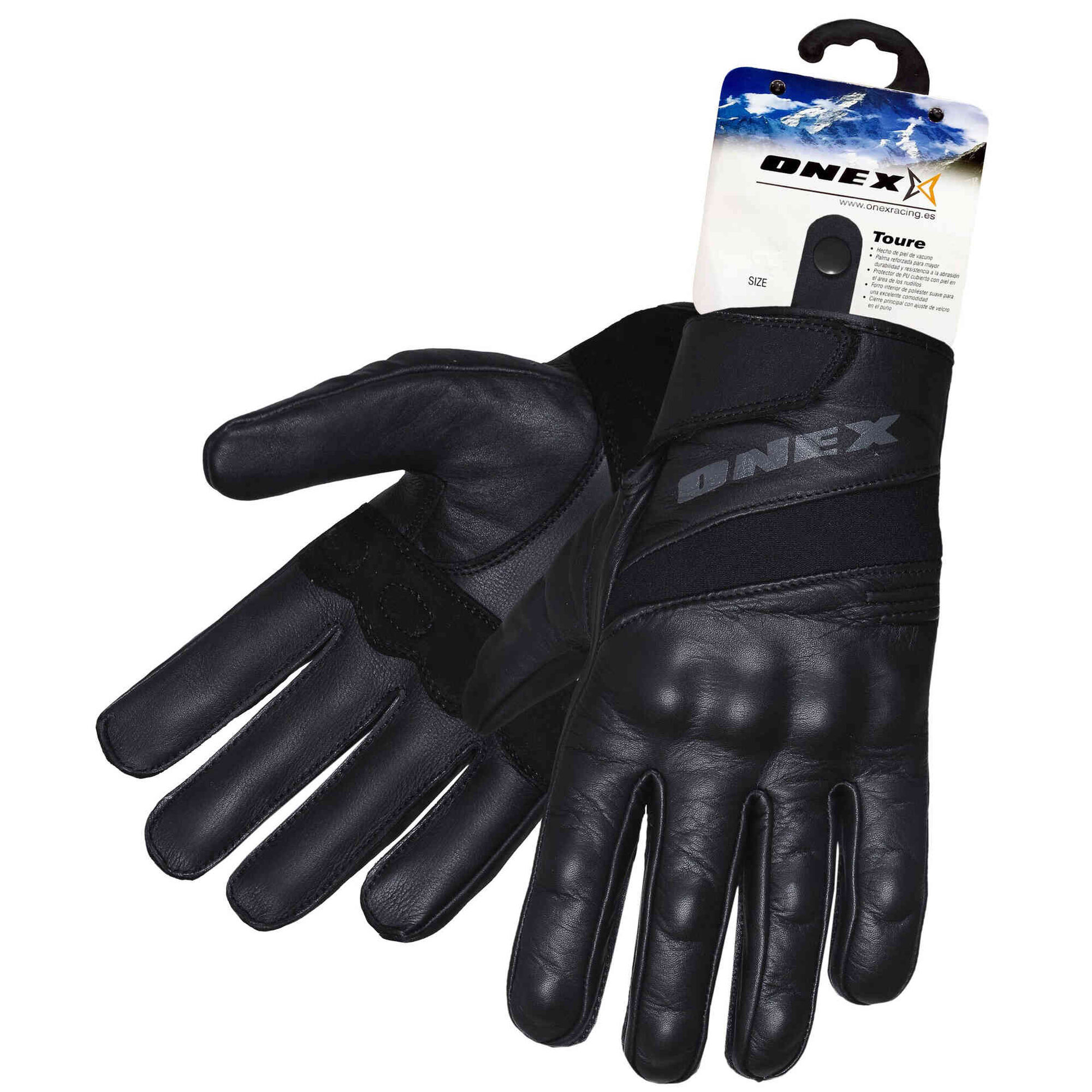 Luvas Moto Premium Pele Pretas Tam. XL