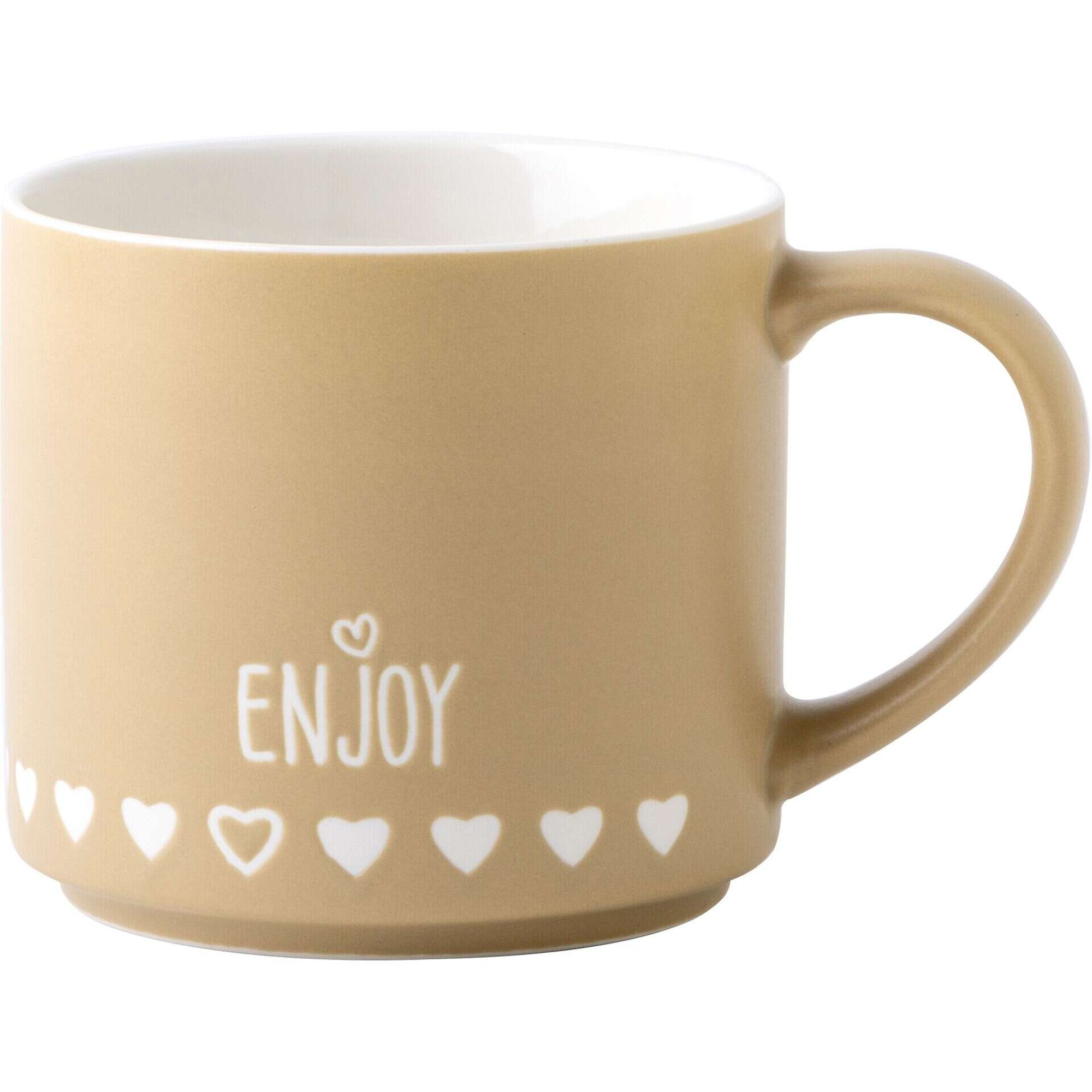 Caneca 470ml Bege Enjoy