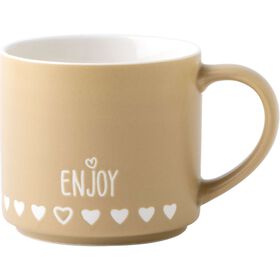 Caneca 470ml Bege Enjoy Kasa