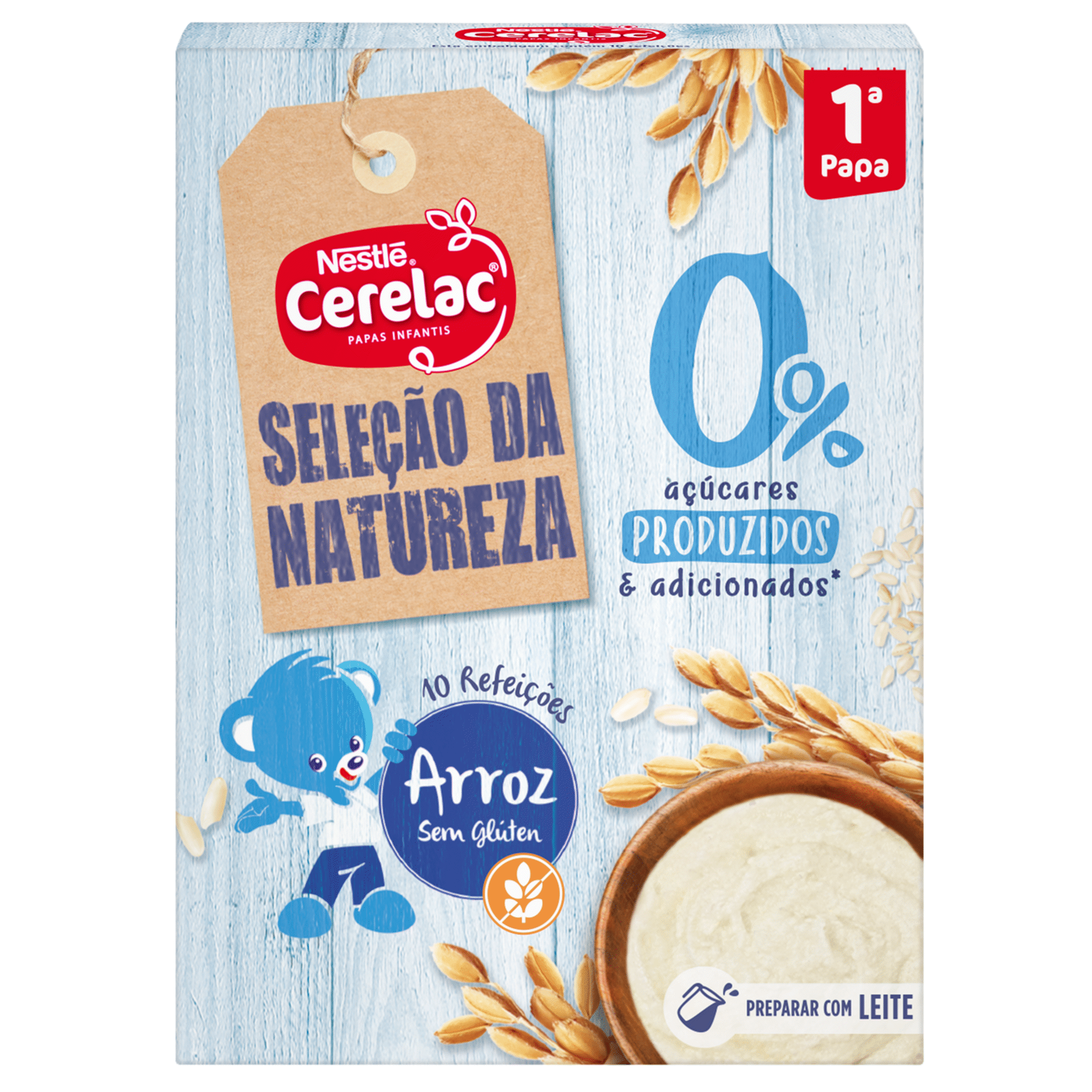 Papa Infantil N&atilde;o L&aacute;ctea Arroz sem Gl&uacute;ten e sem A&ccedil;&uacute;car Primeira Papa Cerelac