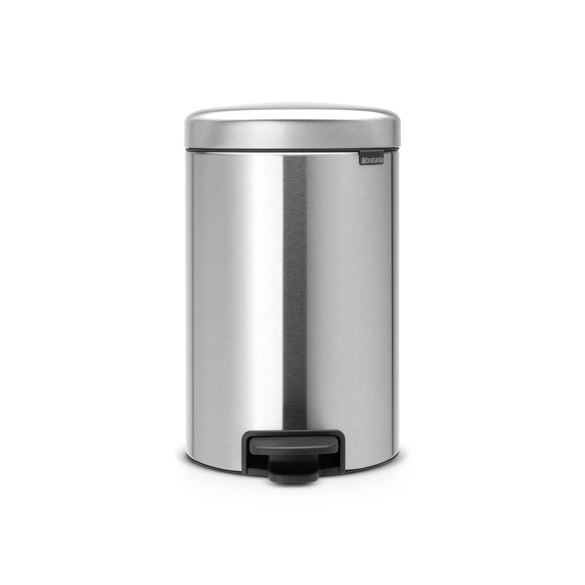 Balde de Lixo com Pedal Aço Inoxidável 12L Prateado NewIcon Balde de Lixo com Pedal Aço Inoxidável 12L Prateado NewIcon