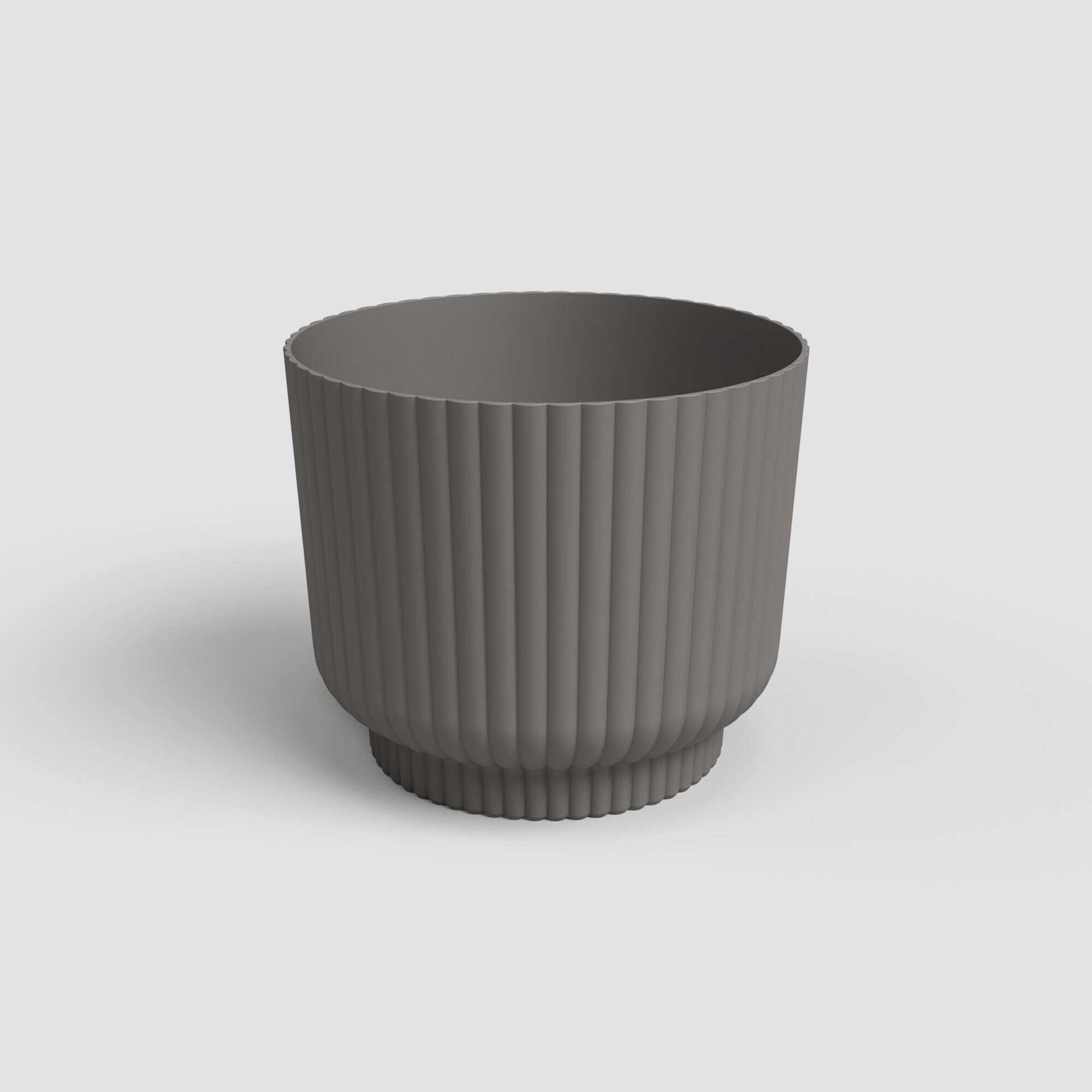Vaso Redondo Miami Wavy 13 cm Antracite Artevasi