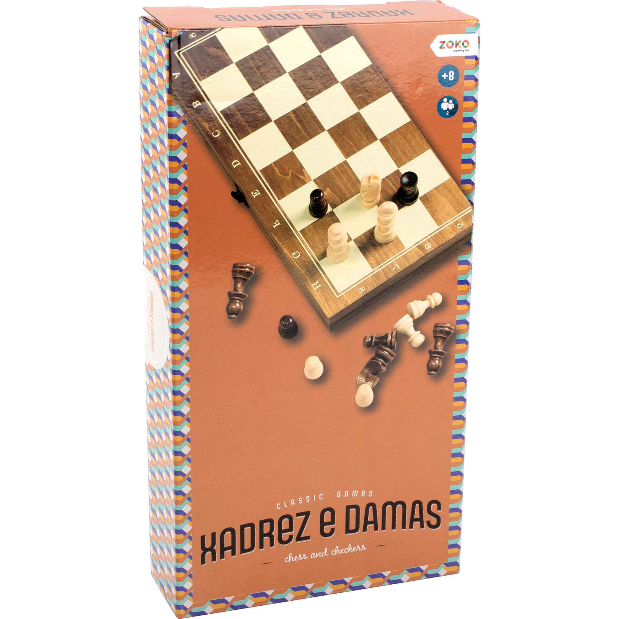 Zoko - Jogo de Tabuleiro Damas e Xadrez