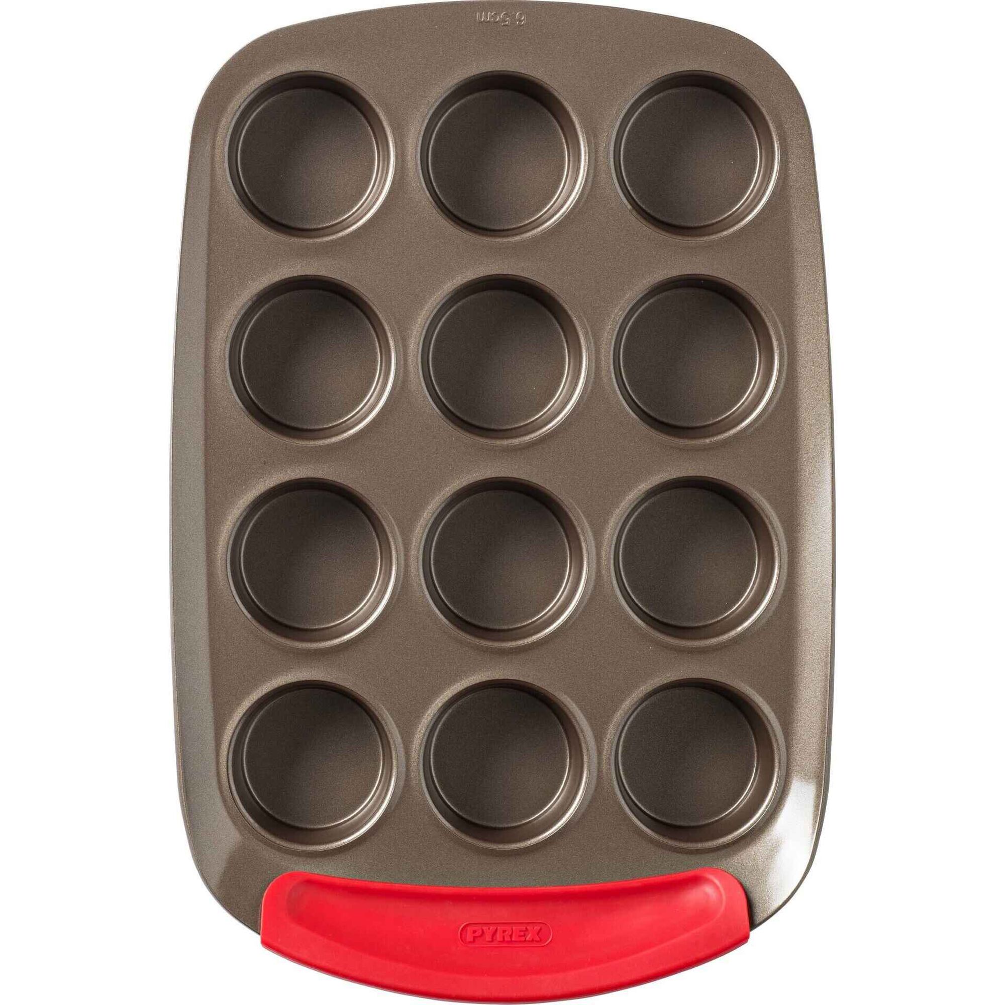 Forma 12 Muffins Metal Castanho Asimetria Pyrex
