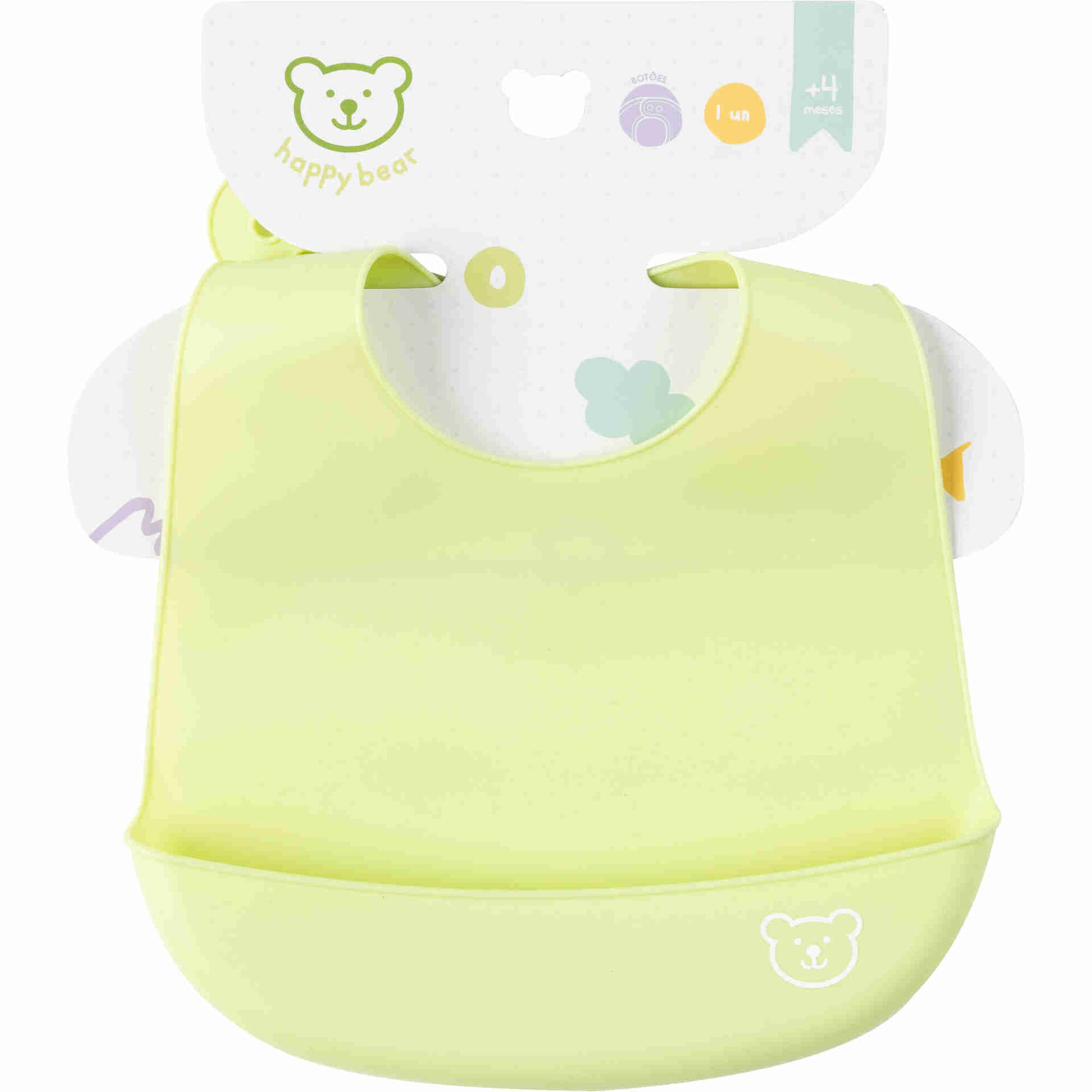 Babete Silicone Amarelo