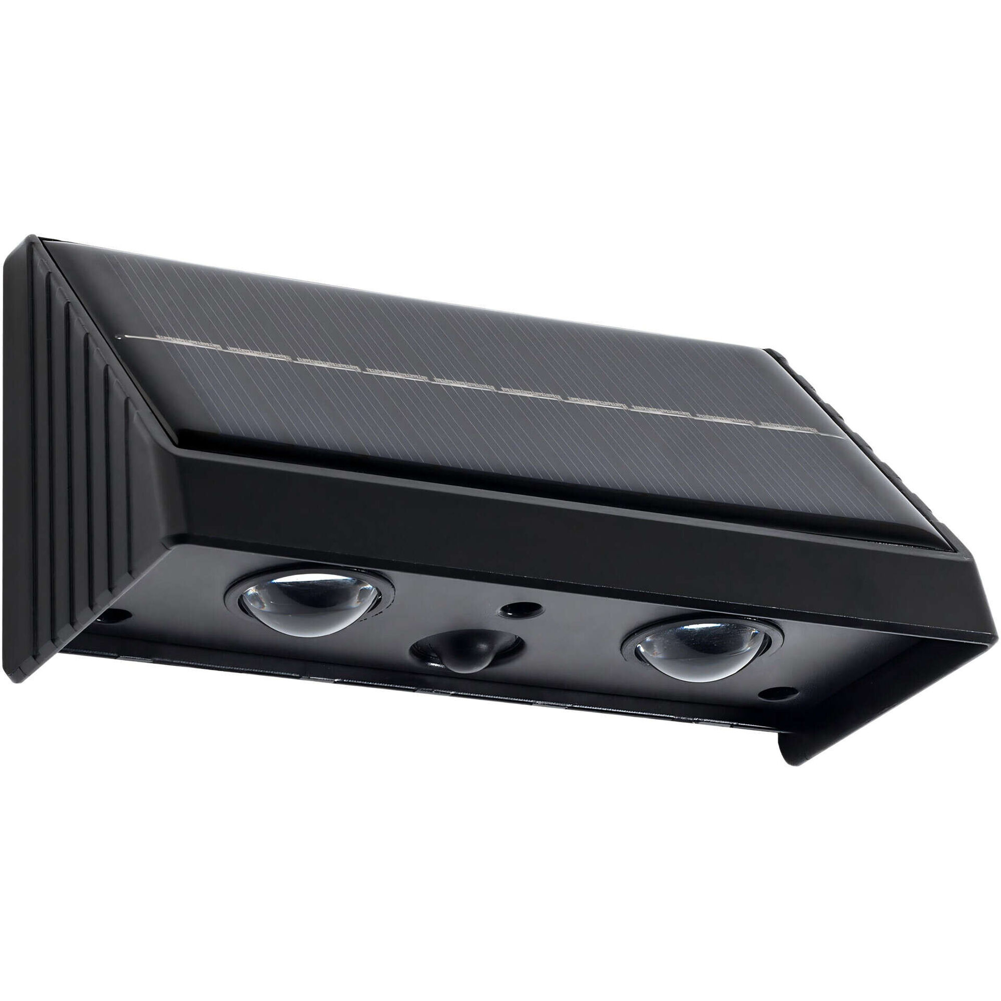 Foco de Parede Solar 2 LEDs Preto Boost