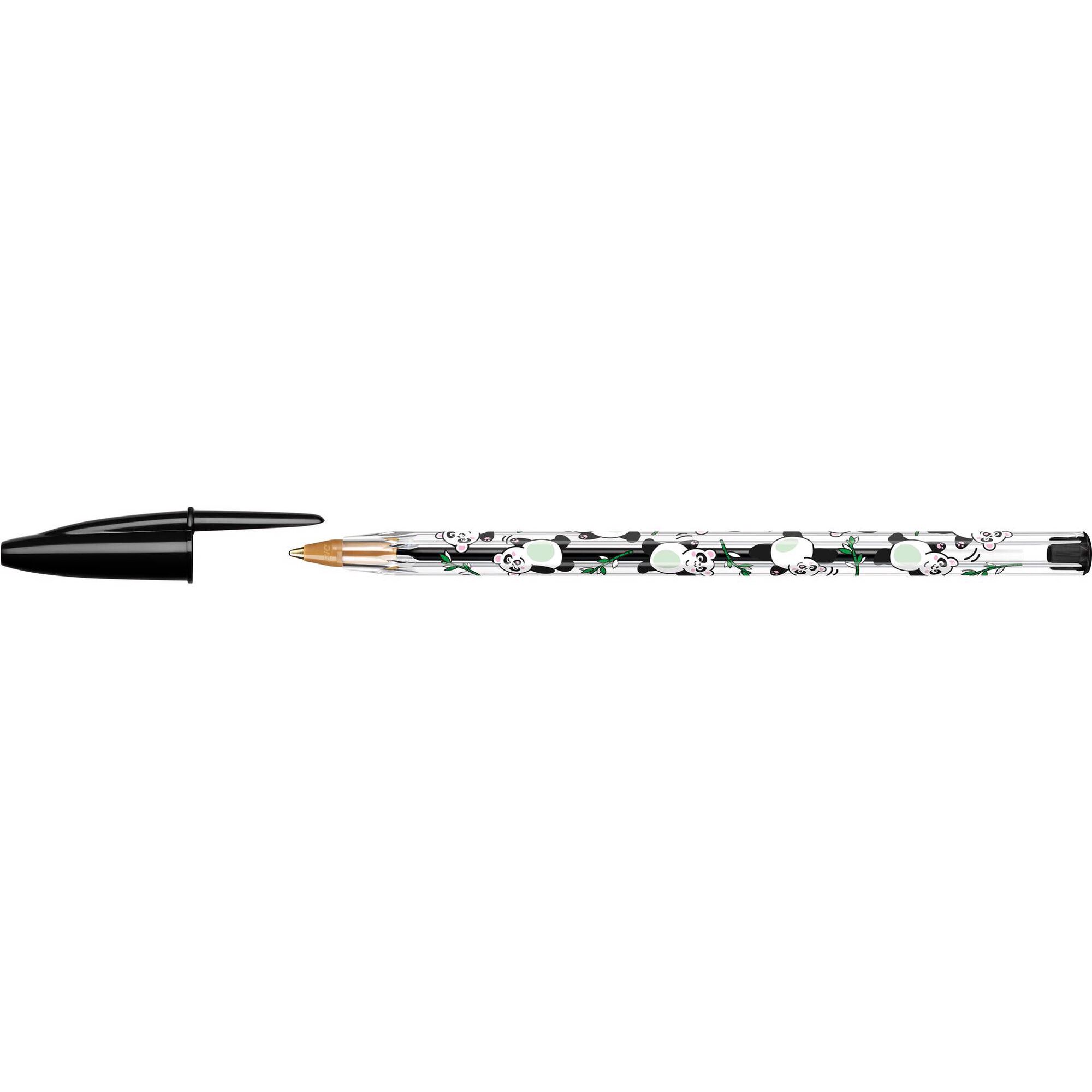 Esferogr&aacute;fica Cristal Decor Kawaii de Tinta Preta Bic