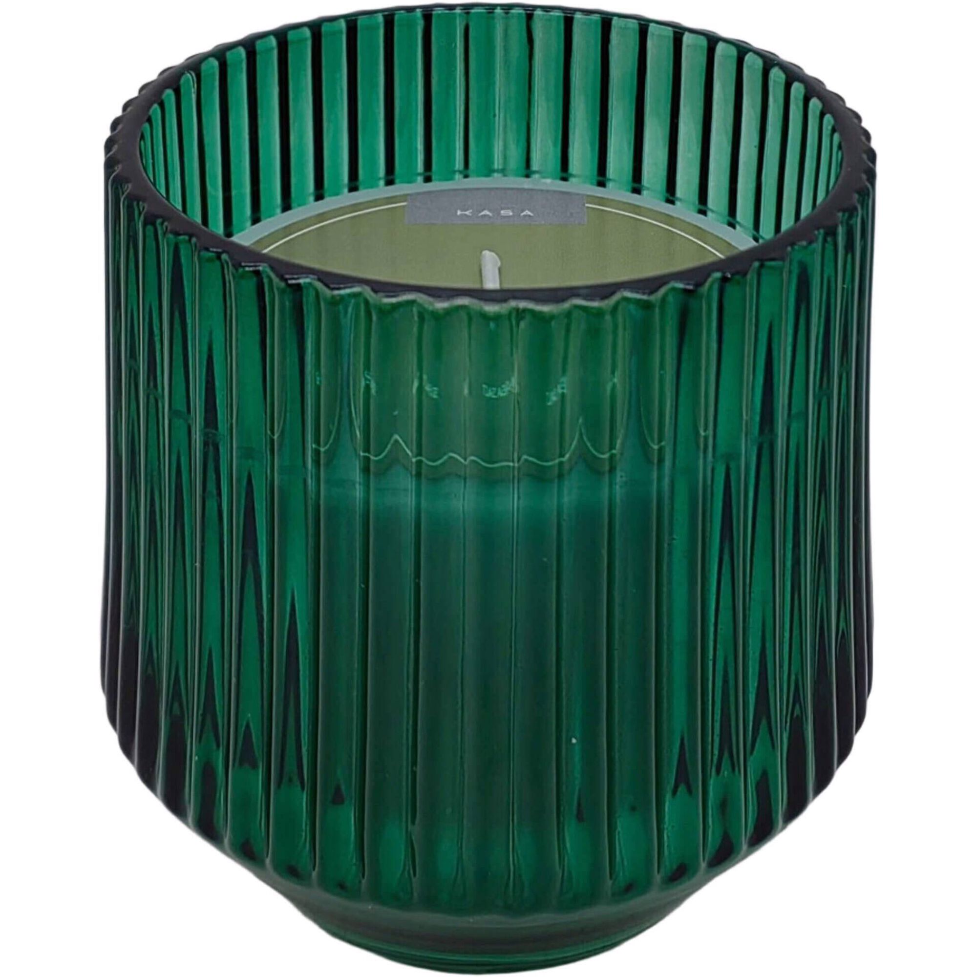 Vela em Copo Canelado 240g Verde