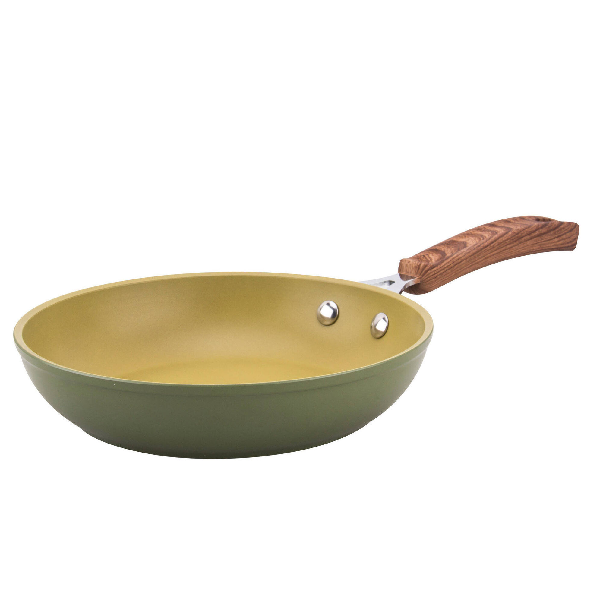 Frigideira Antiaderente Alum&iacute;nio 24cm Verde Oliveira Gourmet Kasa