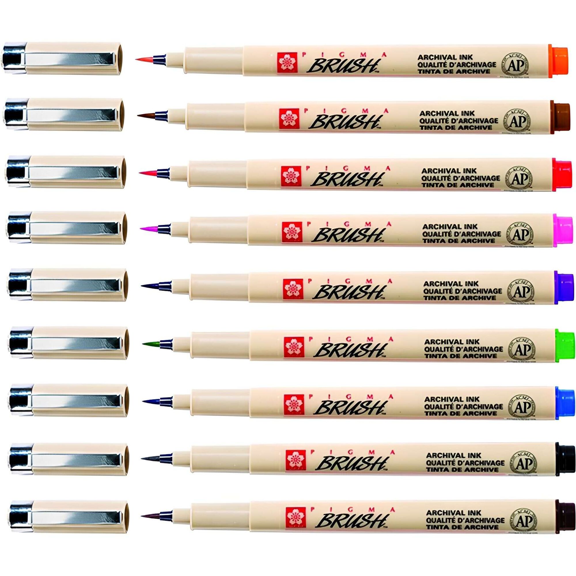 Marcadores Pigma Brush Ponta Pincel Sakura