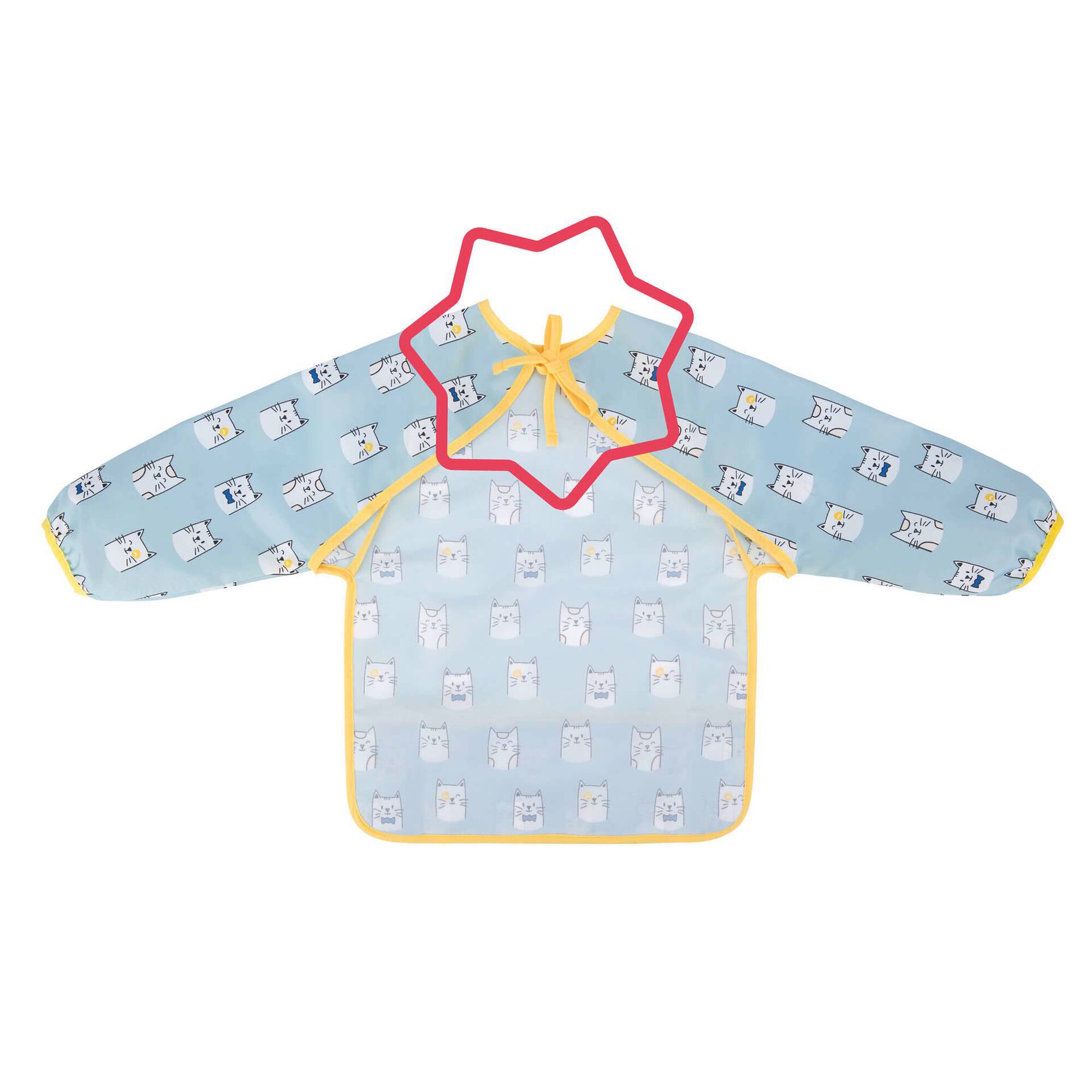 Babete com Mangas Azul