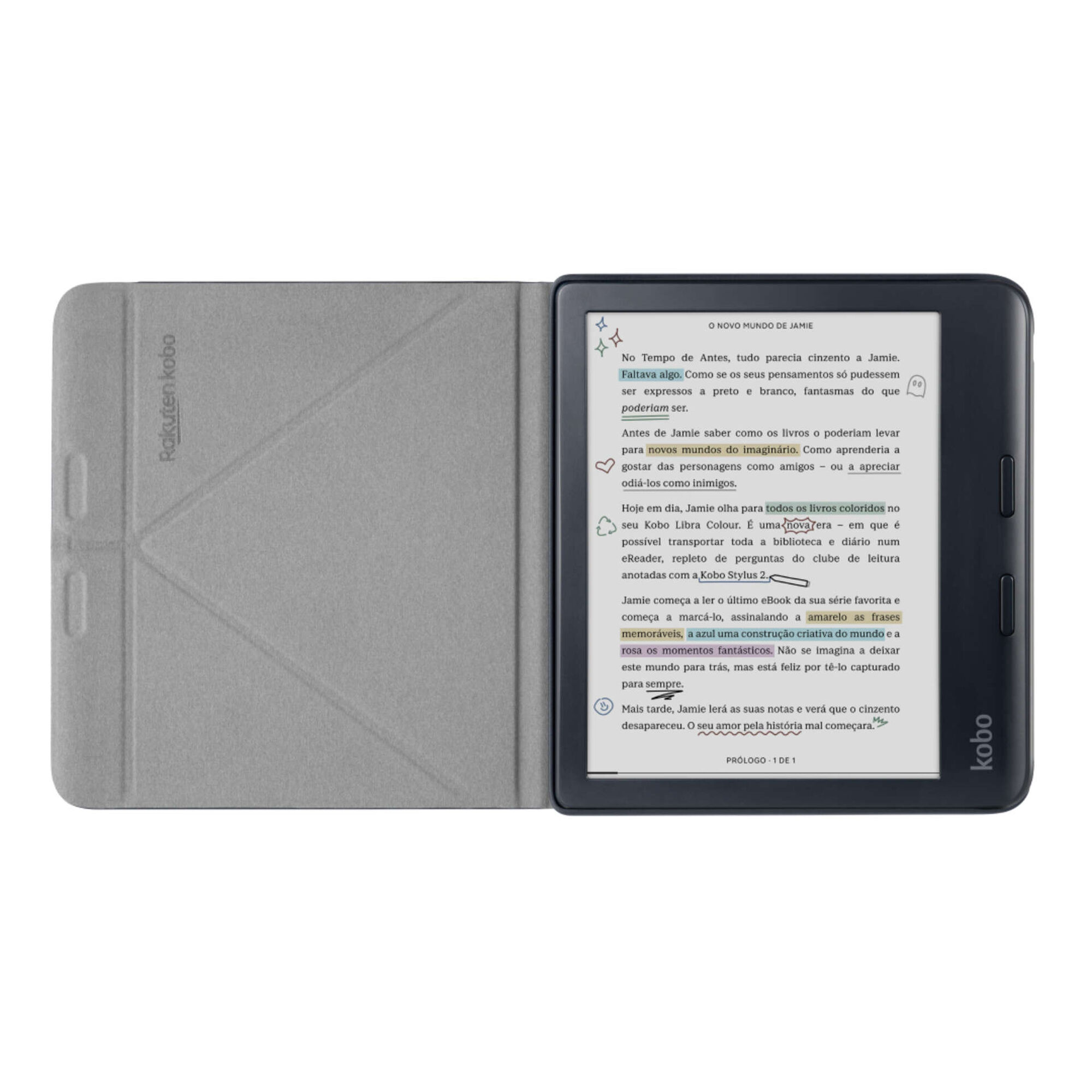 Capa SleepCover para Kobo Libra Colour Preta