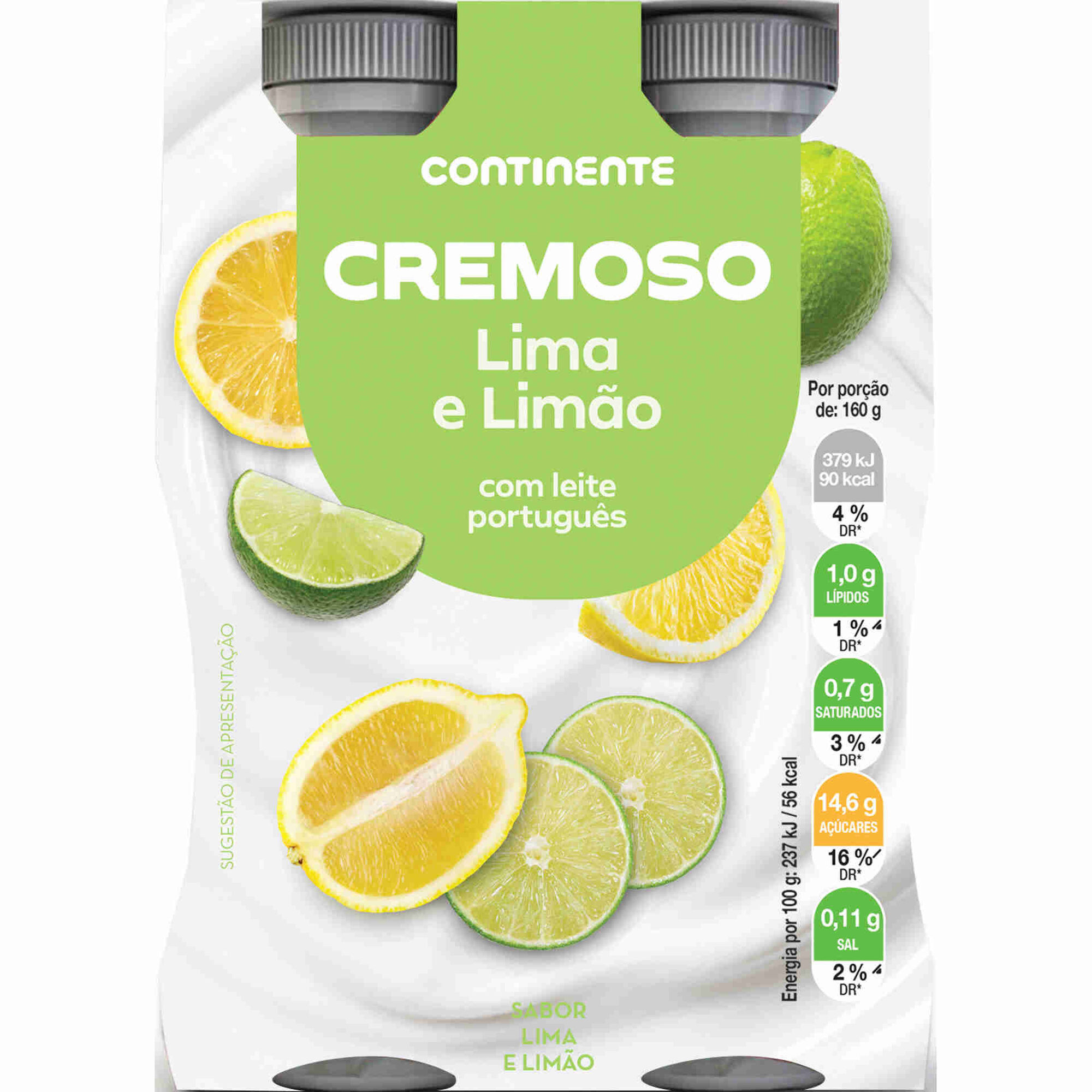 Iogurte L&iacute;quido Cremoso Lima e Lim&atilde;o