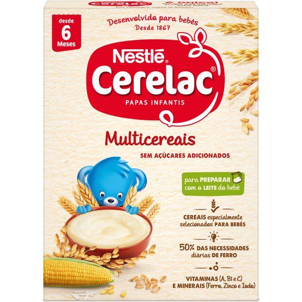 Papa infantil Não Láctea Multicereais +6M Cerelac