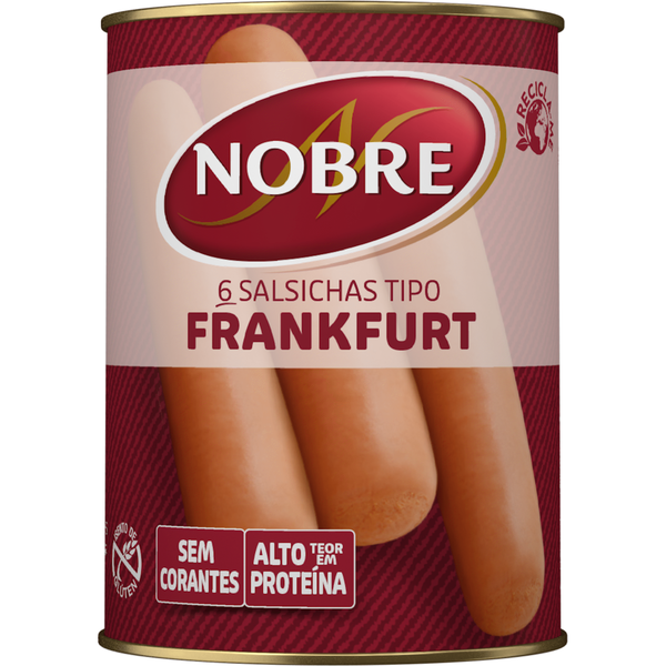 Salsichas Frankfurt Originais Lata 6 un Nobre