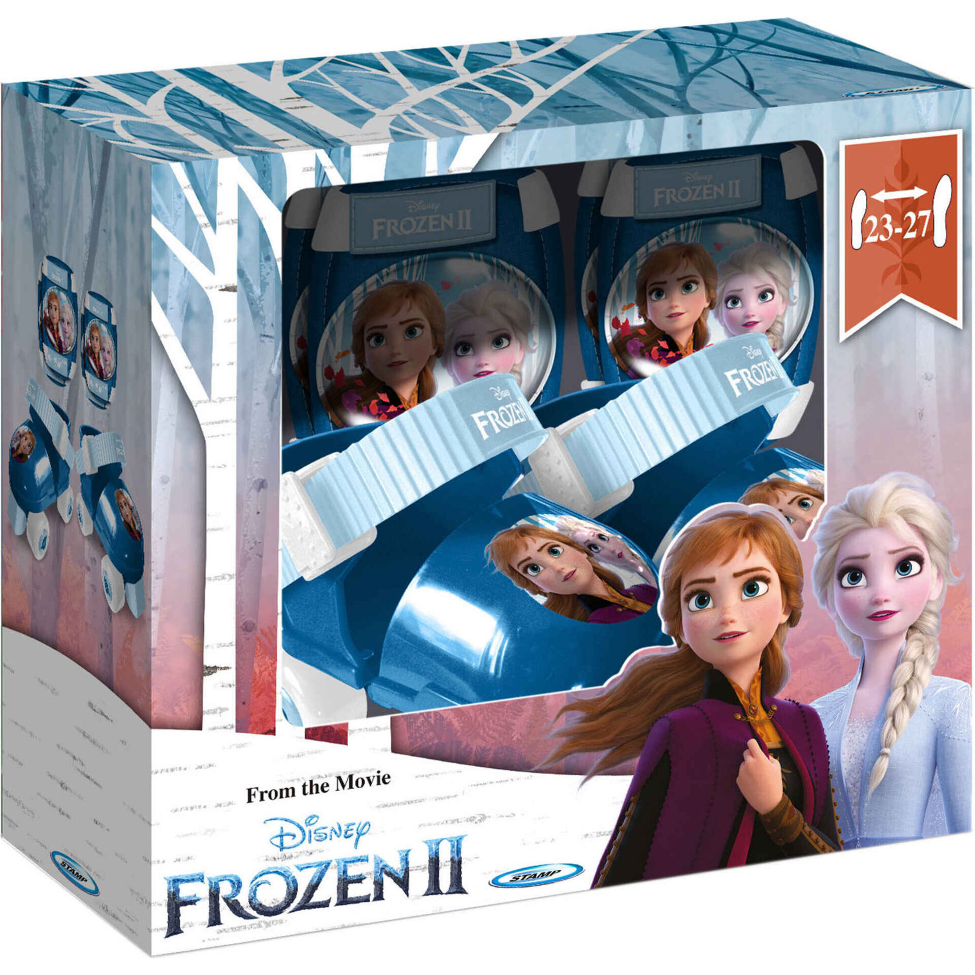 Patins de Criança 4 Rodas e Proteções Azul Frozen