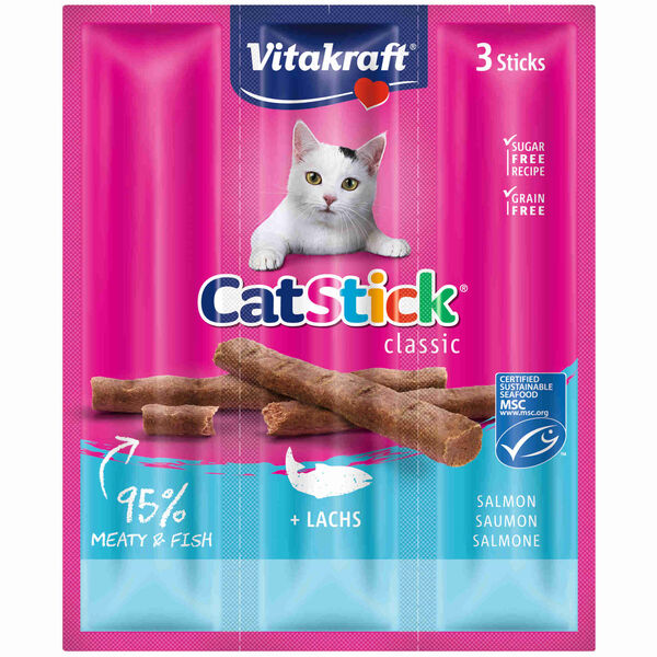 Snack para Gato Stick Mini Salmão e Truta Vitakraft
