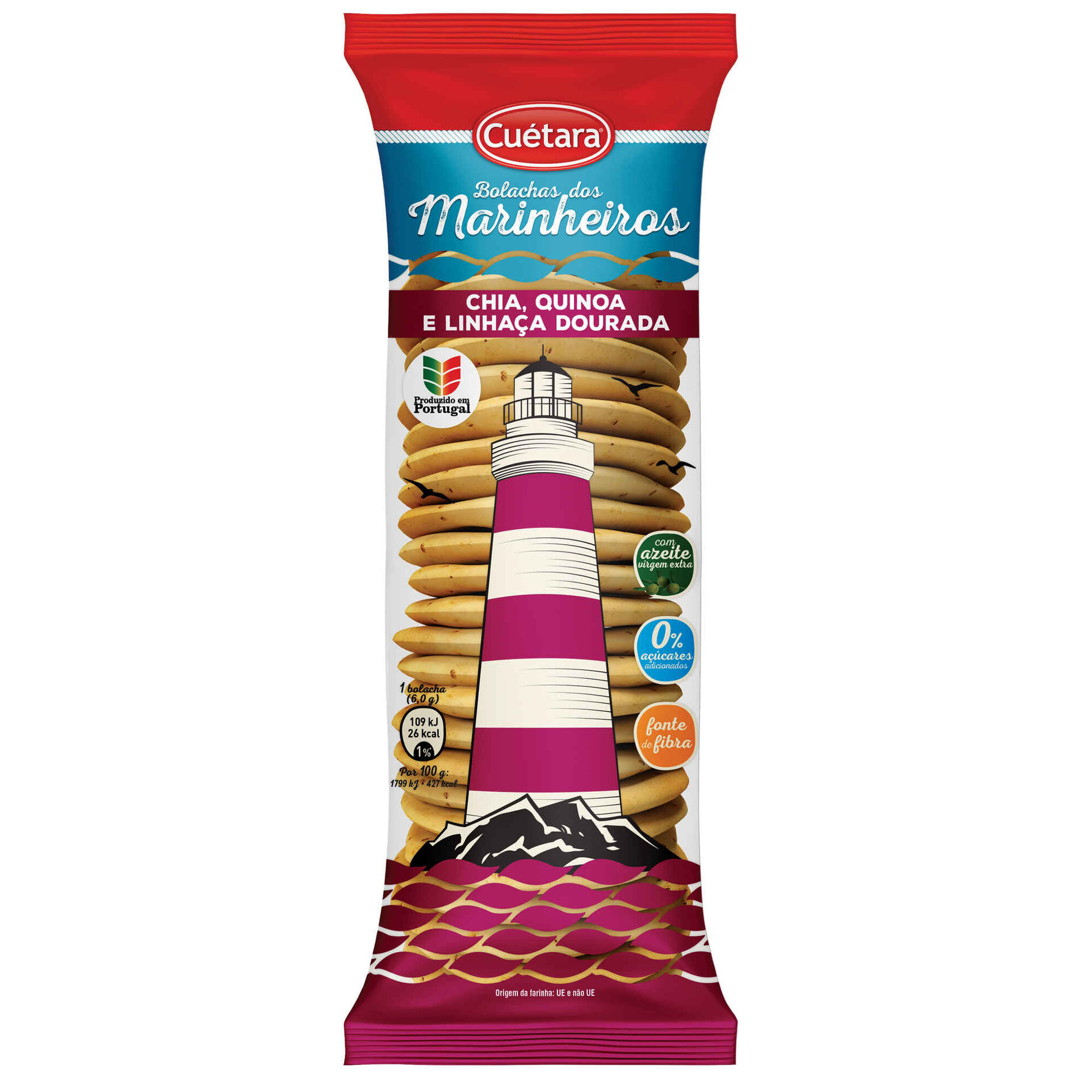 Bolachas dos Marinheiros Chia, Quinoa e Linhaça Dourada