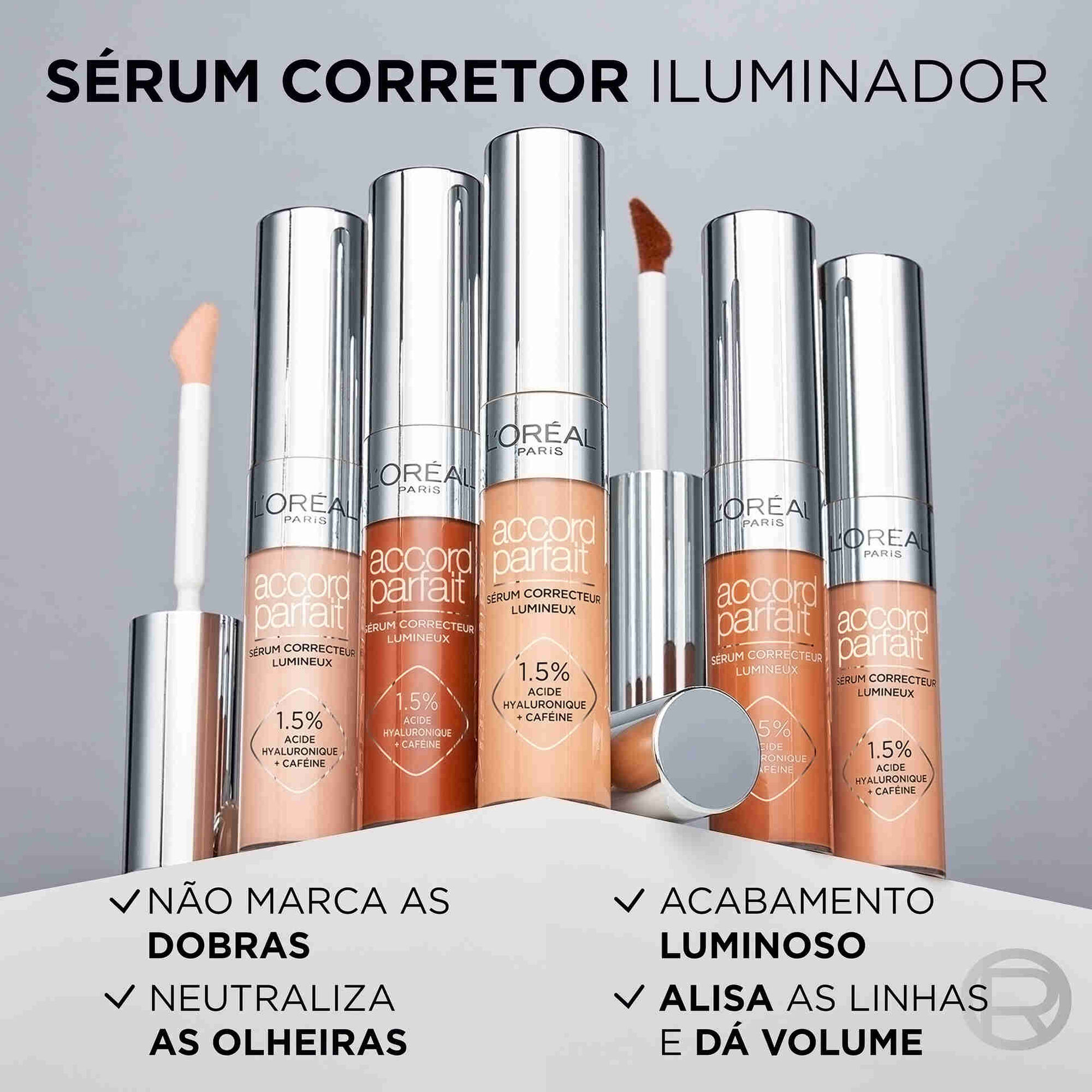 Corretor Accord Parfait Serum Ácido Hialurónico e Cafeína 1N