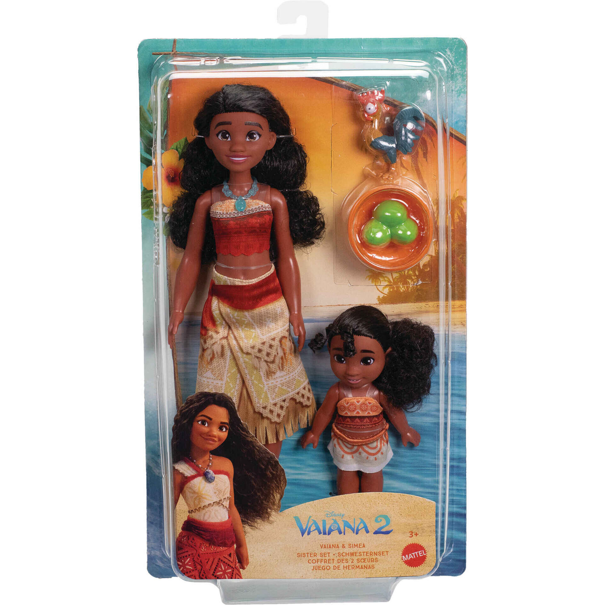 Disney - Conjunto 2 Bonecas Irm&atilde;s Vaiana 2