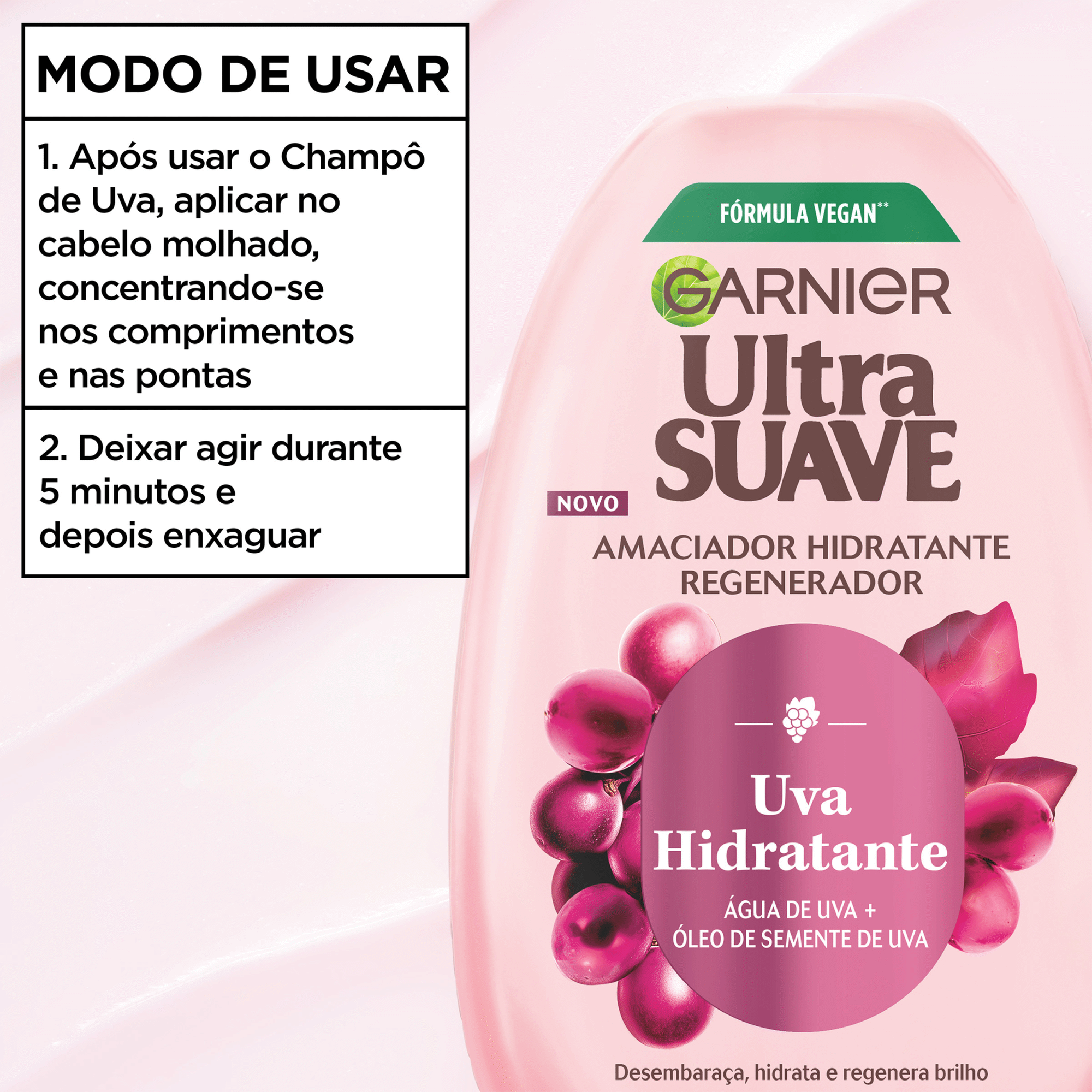 Condicionador Uva Hidratante Regenerador Garnier Ultra Suave