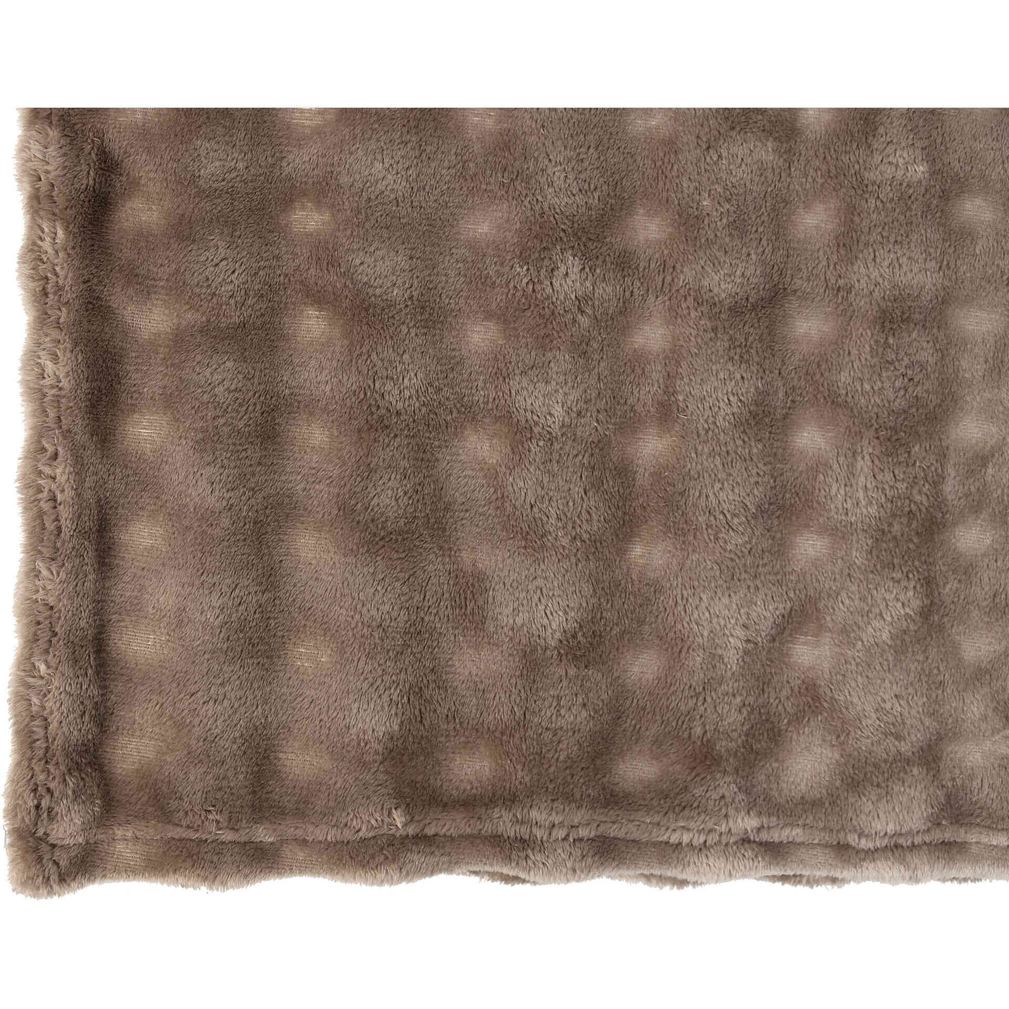 Manta Flanela Bubble 130x160cm Castanho Kasa