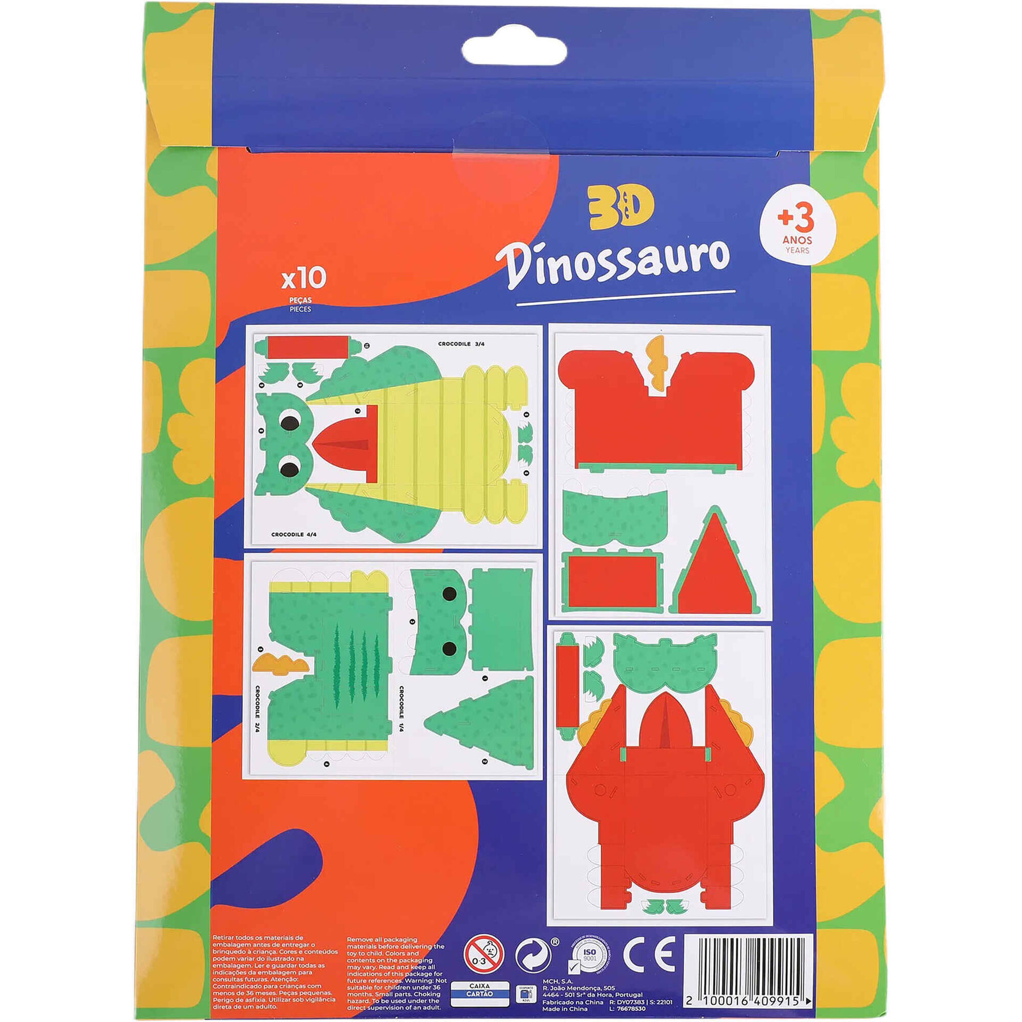 Kit Puzzle 3D em Cart&atilde;o (v&aacute;rios modelos) Pintura