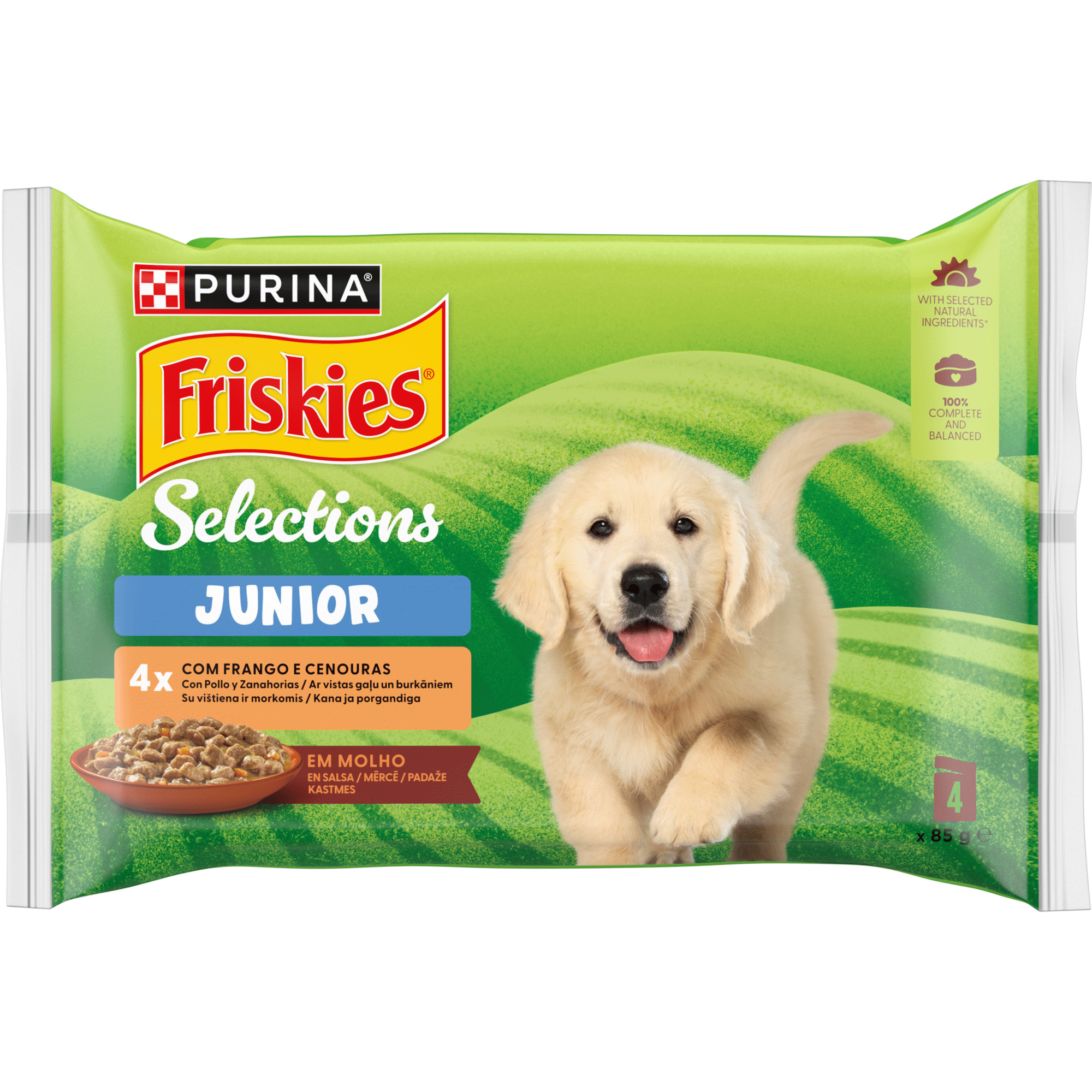 Comida H&uacute;mida para C&atilde;o J&uacute;nior Frango Purina Friskies