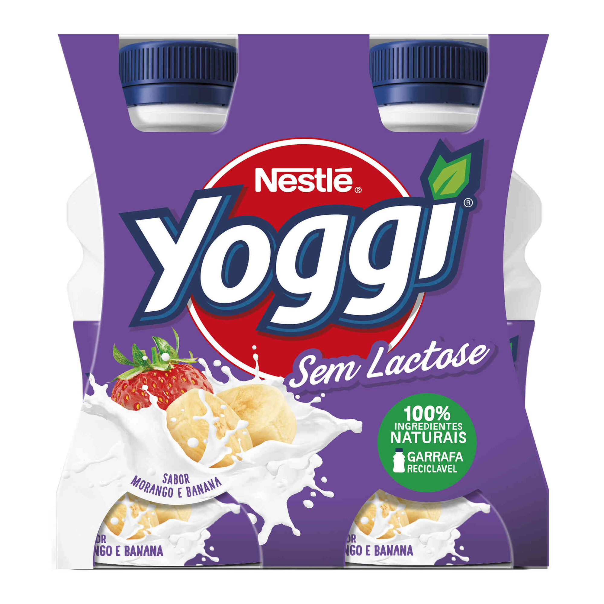 Iogurte Líquido Morango e Banana sem Lactose