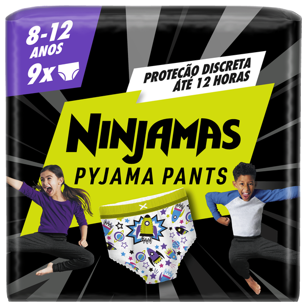 Fraldas Cueca Ninjamas Foguetão 27-43kg 8-12 Anos Dodot